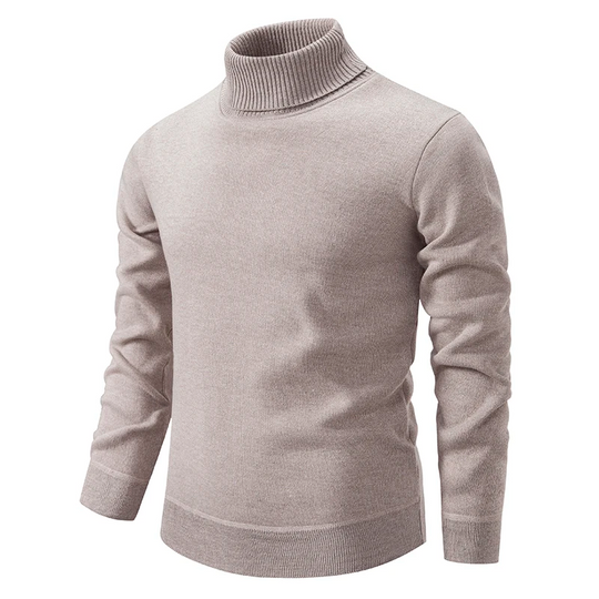 Men's roll-neck sweater made of virgin wool