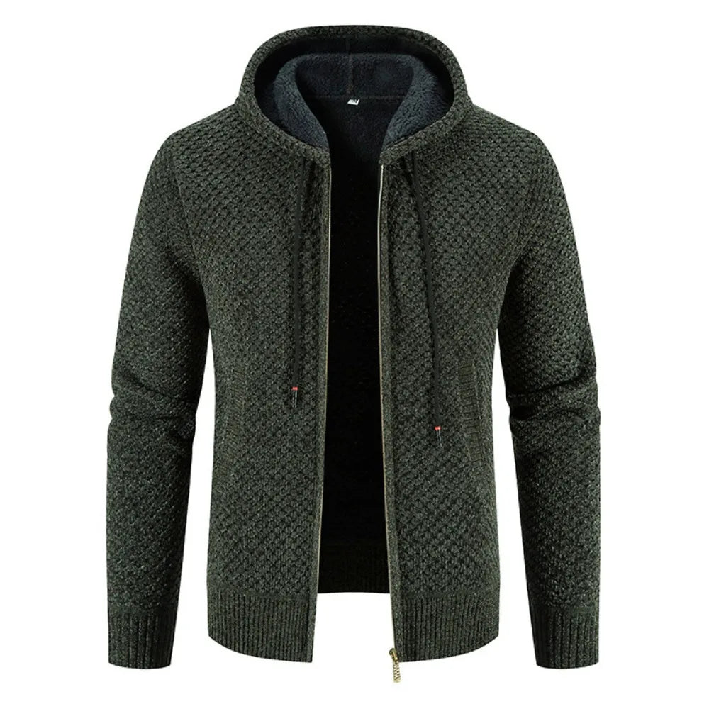 Men's lined cardigan for winter days
