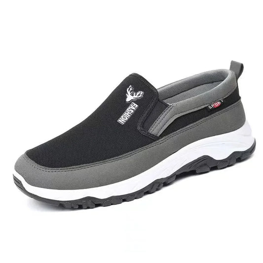 Men's lightweight slip-on trainers displayed as a pair on a plain background