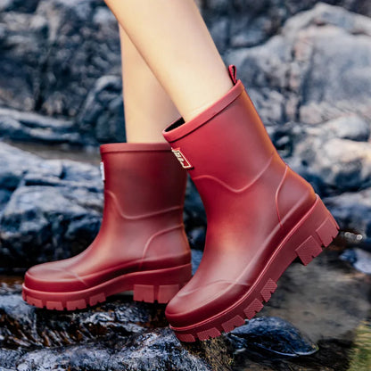 Damen-Regenstiefel mit hohem Schaft und robustem Design