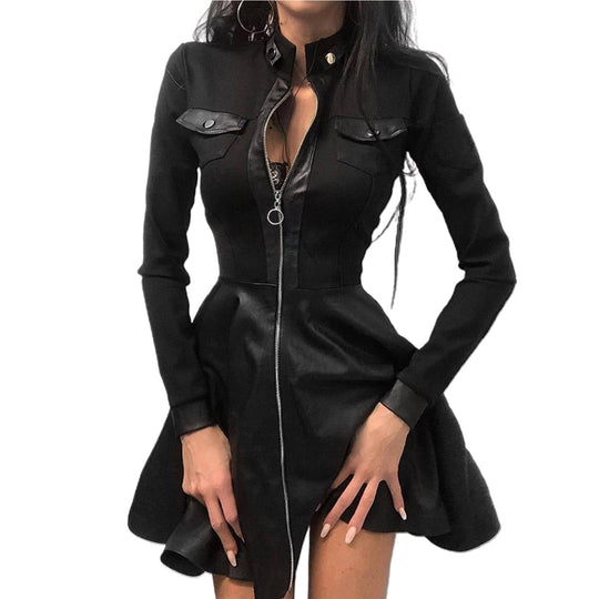 Women's Gothic Dress with Zipper 