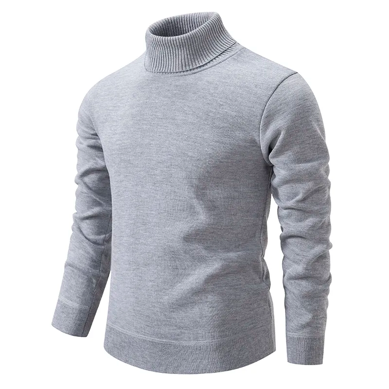Men's roll-neck sweater made of virgin wool