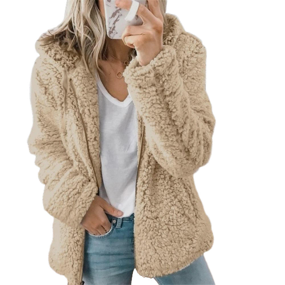 Women's Winter Jacket with Fluffy Design