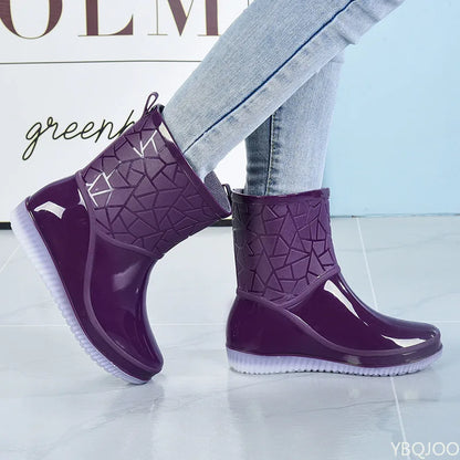 Bequeme Damen-Regenstiefel mit praktischem Hineinschlüpf-Design