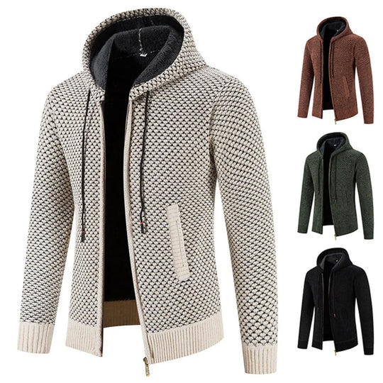 Men's lined cardigan for winter days