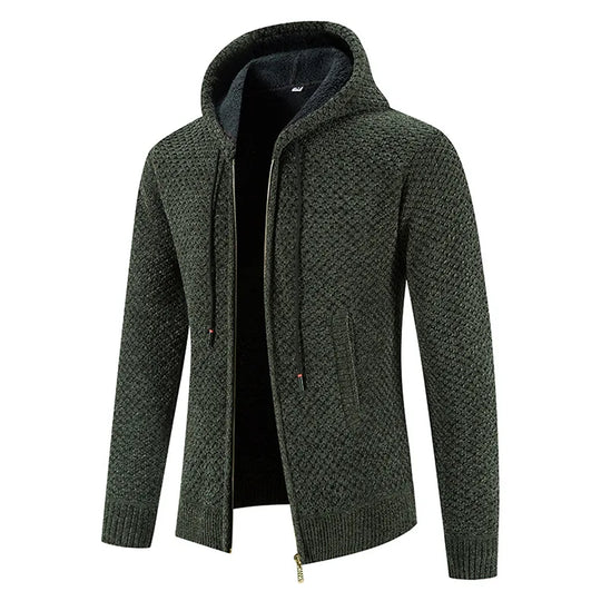 Men's lined cardigan for winter days