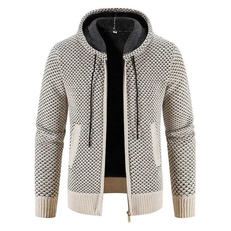 Men's lined cardigan for winter days
