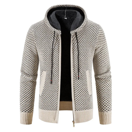 Men's lined cardigan for winter days