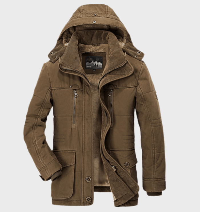 Men's Winter Jacket with Hood for Cold Days
