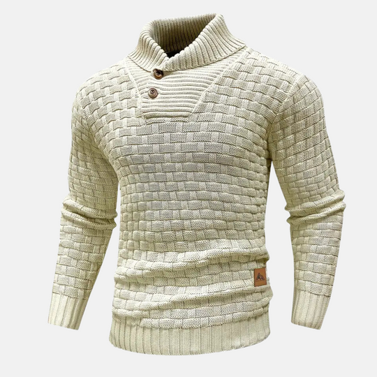 Men's Classic Knit Sweater with Modern Design 