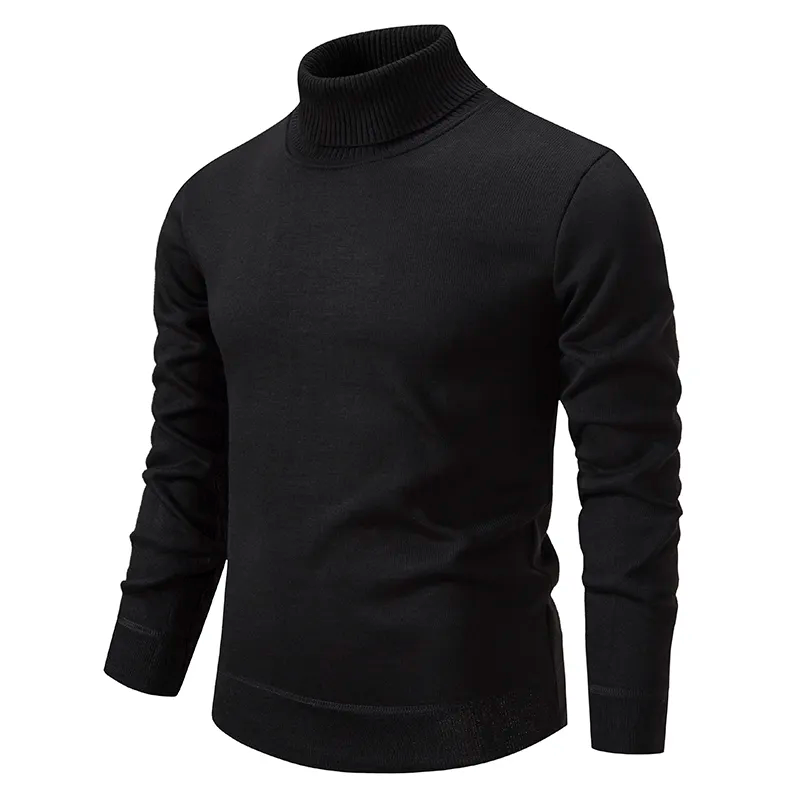 Men's roll-neck sweater made of virgin wool