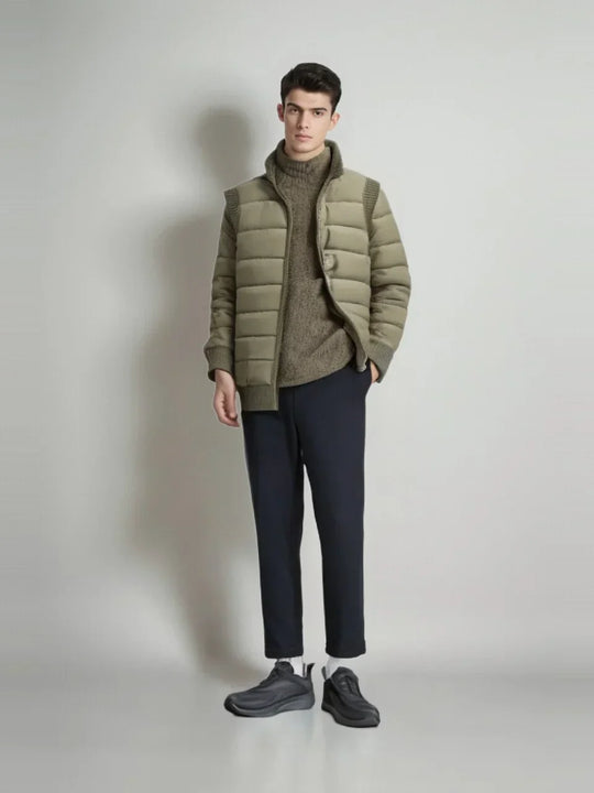 Men's Fleece Bodywarmer with Stand-Up Collar 