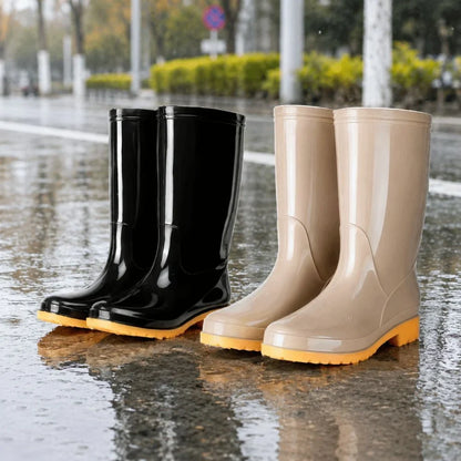 Damen-Regenstiefel im Detail mit griffigem Sohlenprofil