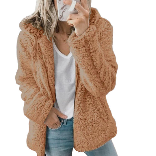 Women's Winter Jacket with Fluffy Design