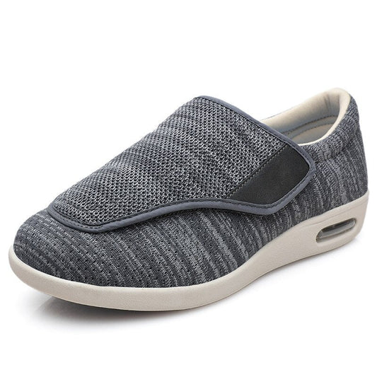 Men's wide fit comfort shoes shown from the front on a plain background