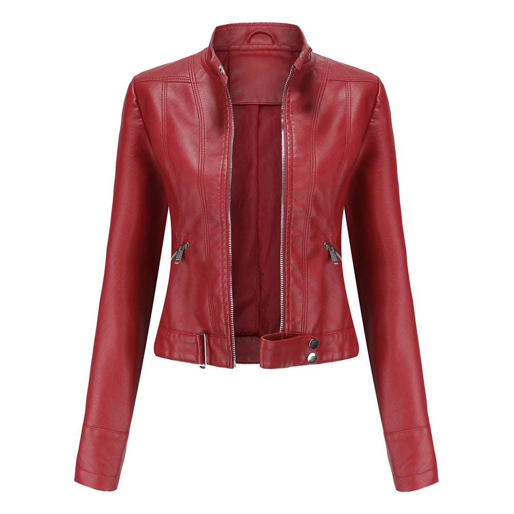 Women's jacket with classic cut and collar