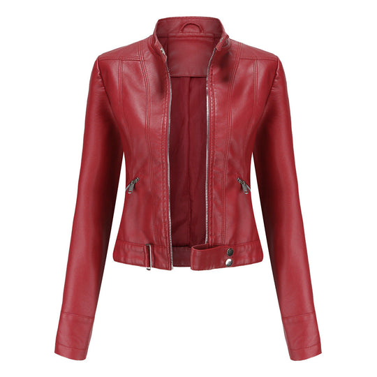 Women's jacket with classic cut and collar