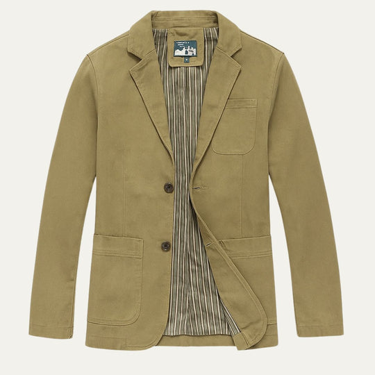 Men's Blazer Style Windbreaker with Pockets 