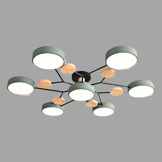 Scandinavian LED ceiling lamp – branched design in matte white