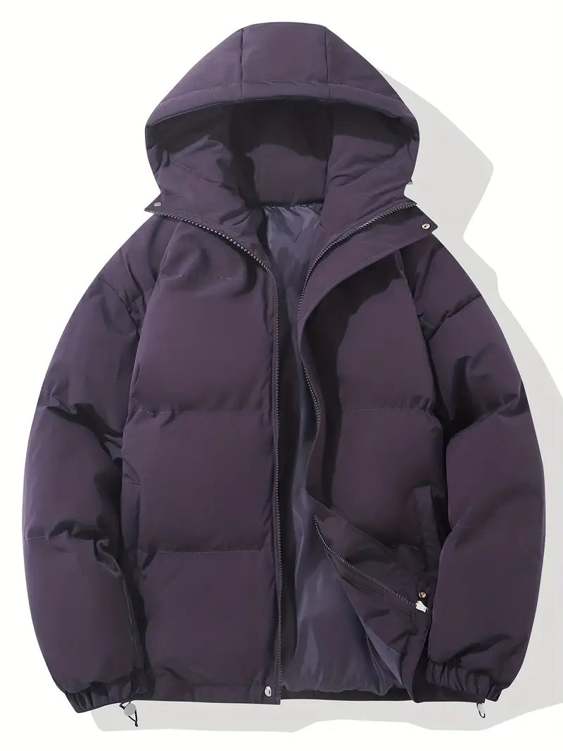Women's hooded jacket with classic design and warming function 