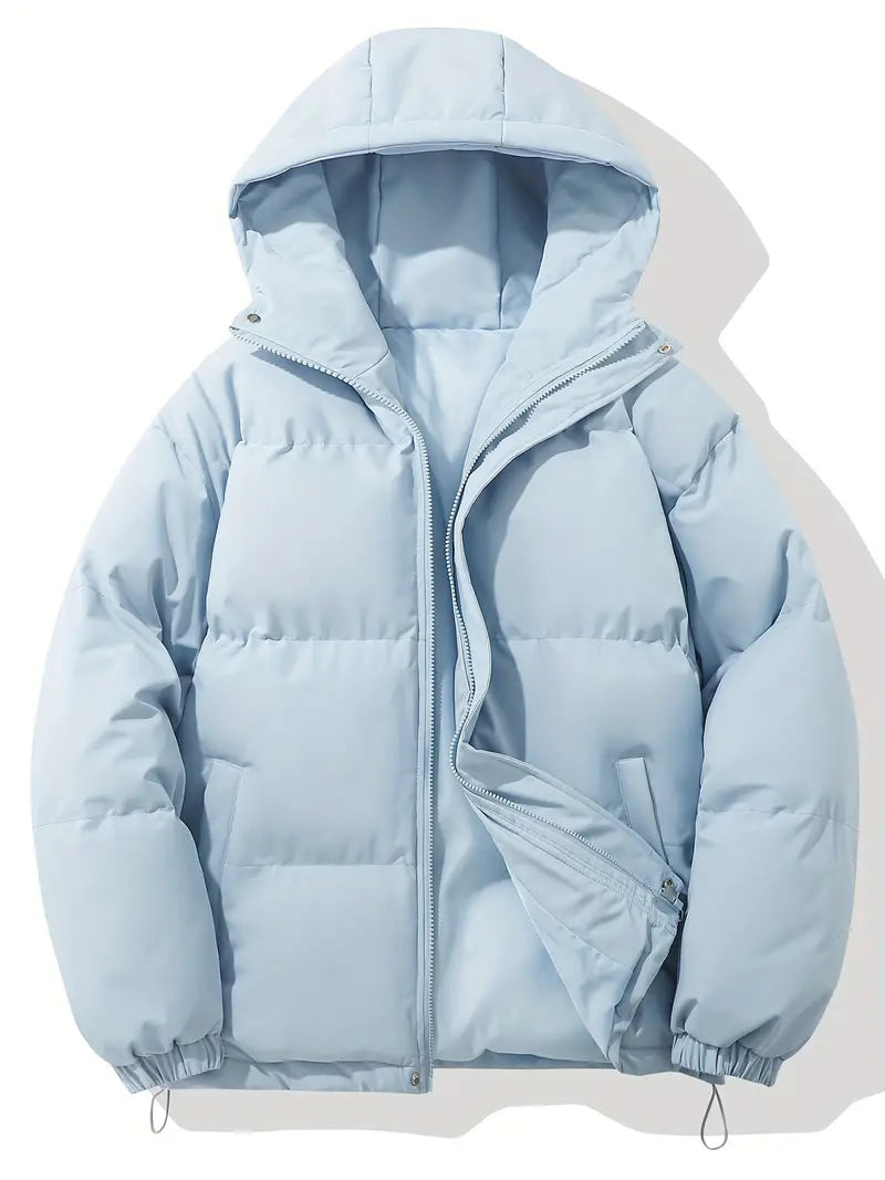 Women's hooded jacket with classic design and warming function 