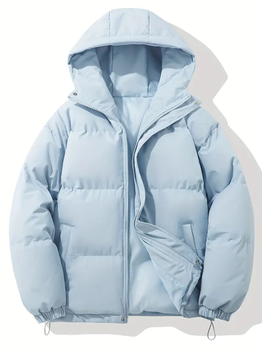 Women's hooded jacket with classic design and warming function 