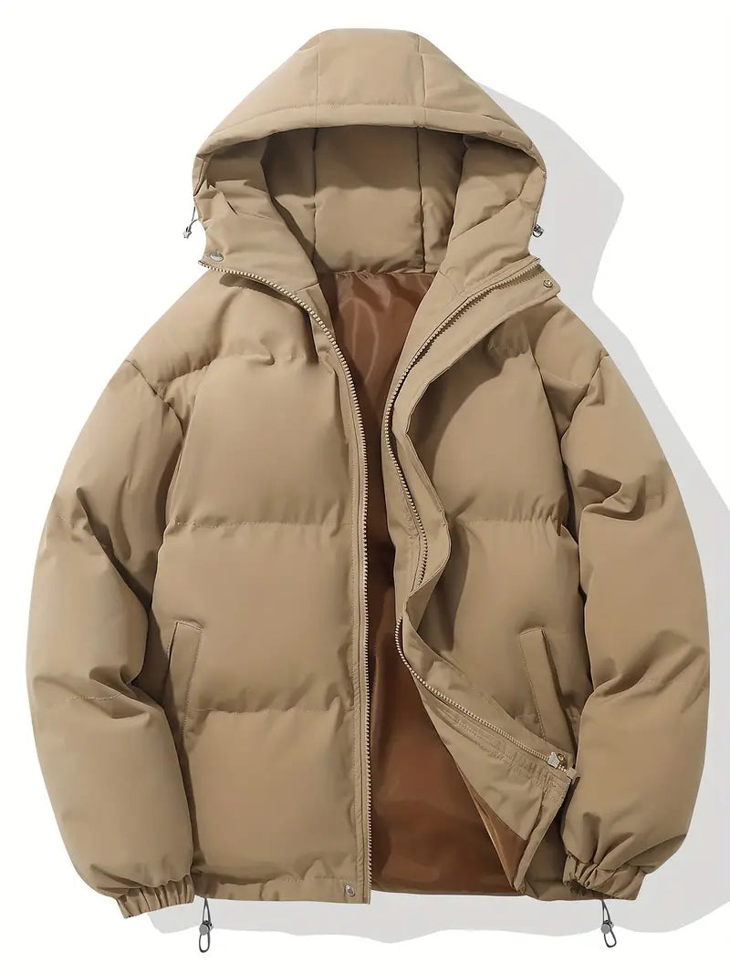 Women's hooded jacket with classic design and warming function 