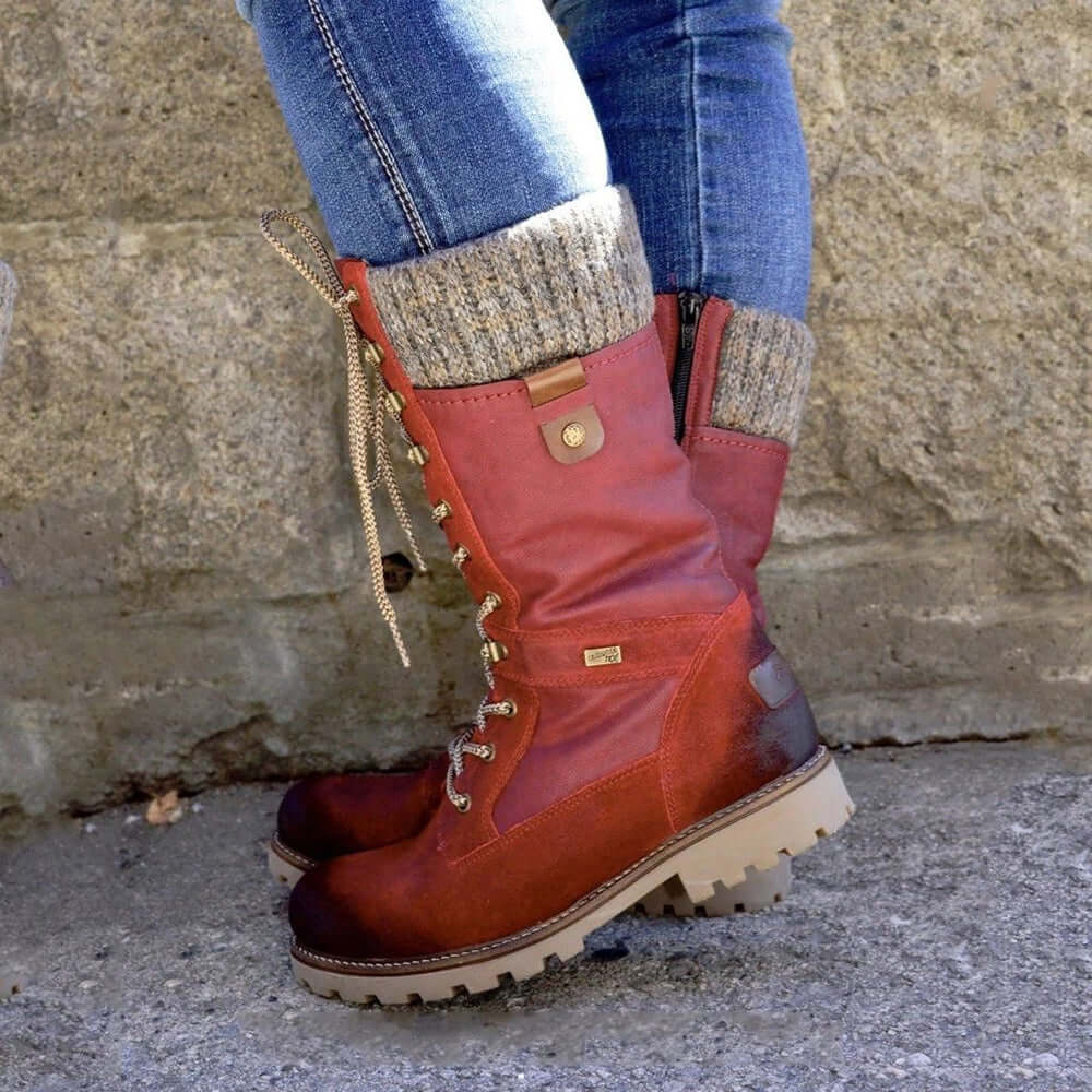 Women's winter boots with non-slip sole and weatherproof design 