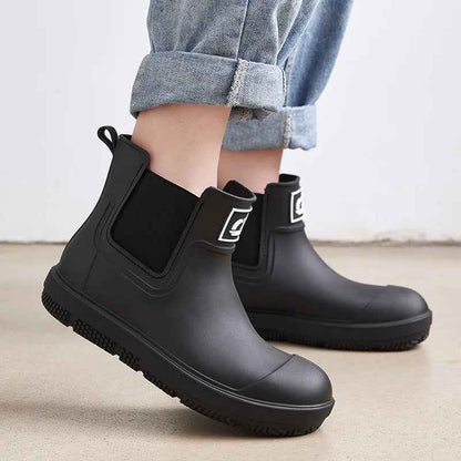 Seitliche Ansicht der Damen-Gummistiefel aus langlebigem Gummi