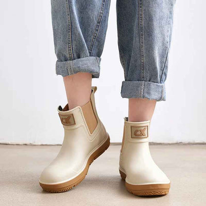 Damen-Regenstiefel mit mittelhohem Schaft von der Vorderseite