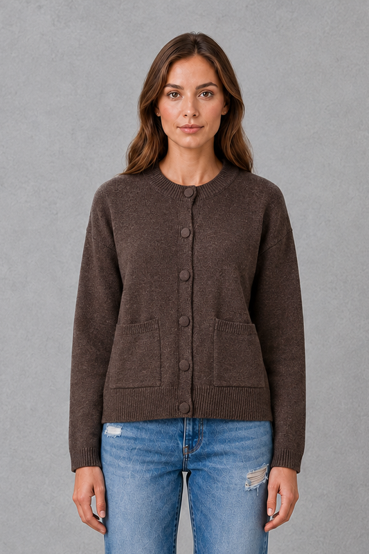 Damen-Grobstrick-Cardigan mit weitem Oversize-Schnitt und offenem Design