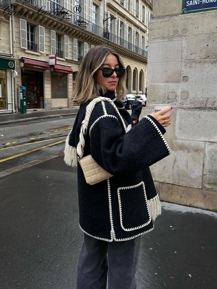 Elegante Damenjacke als Cape mit lockerem Oversized-Schnitt