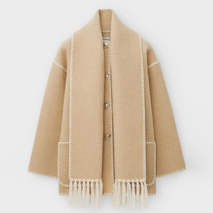 Modische Cape-Jacke für Damen in eleganter Silhouette