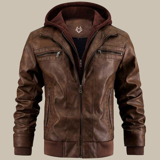 Men's Jacket with Hood and Classic Cut