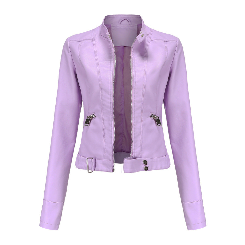 Women's jacket with classic cut and collar