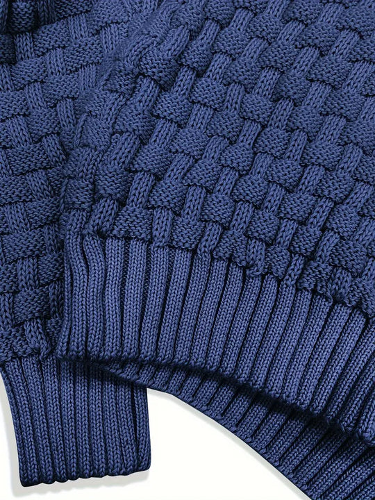 Men's Classic Knit Sweater with Modern Design 