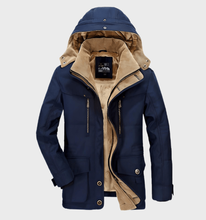 Men's Winter Jacket with Hood for Cold Days