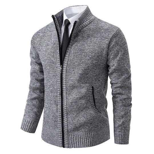 Men's Cardigan with Zipper in Classic Design