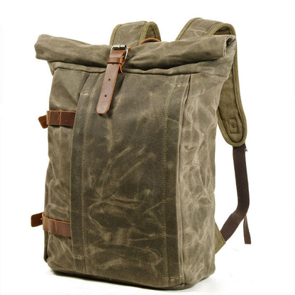 Robuster Canvas-Rucksack für Herren mit Rolltop