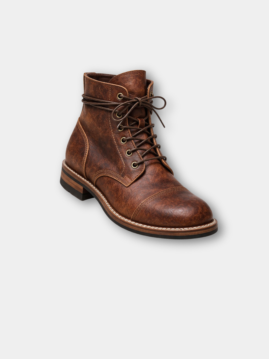 Herrenstiefel in Hellbraun mit robustem Design