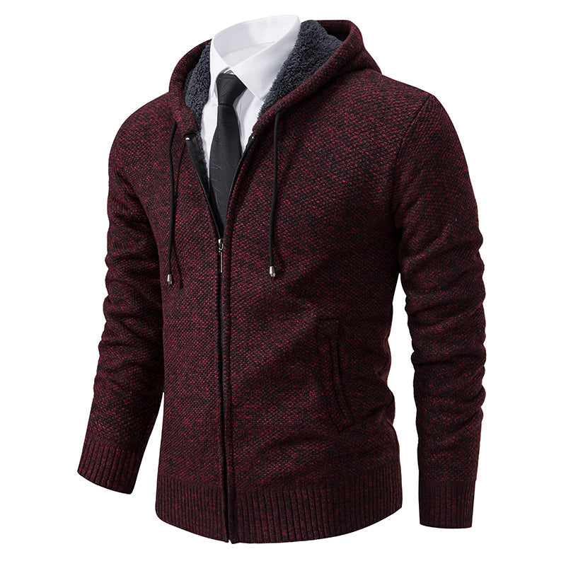 Men's Cardigan with Zipper in Classic Design