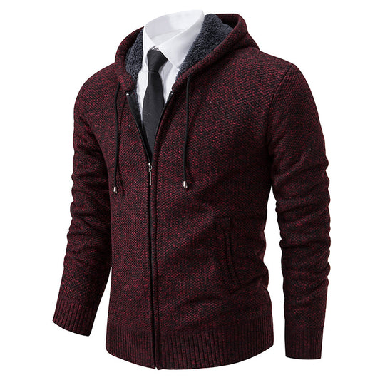 Men's Cardigan with Zipper in Classic Design