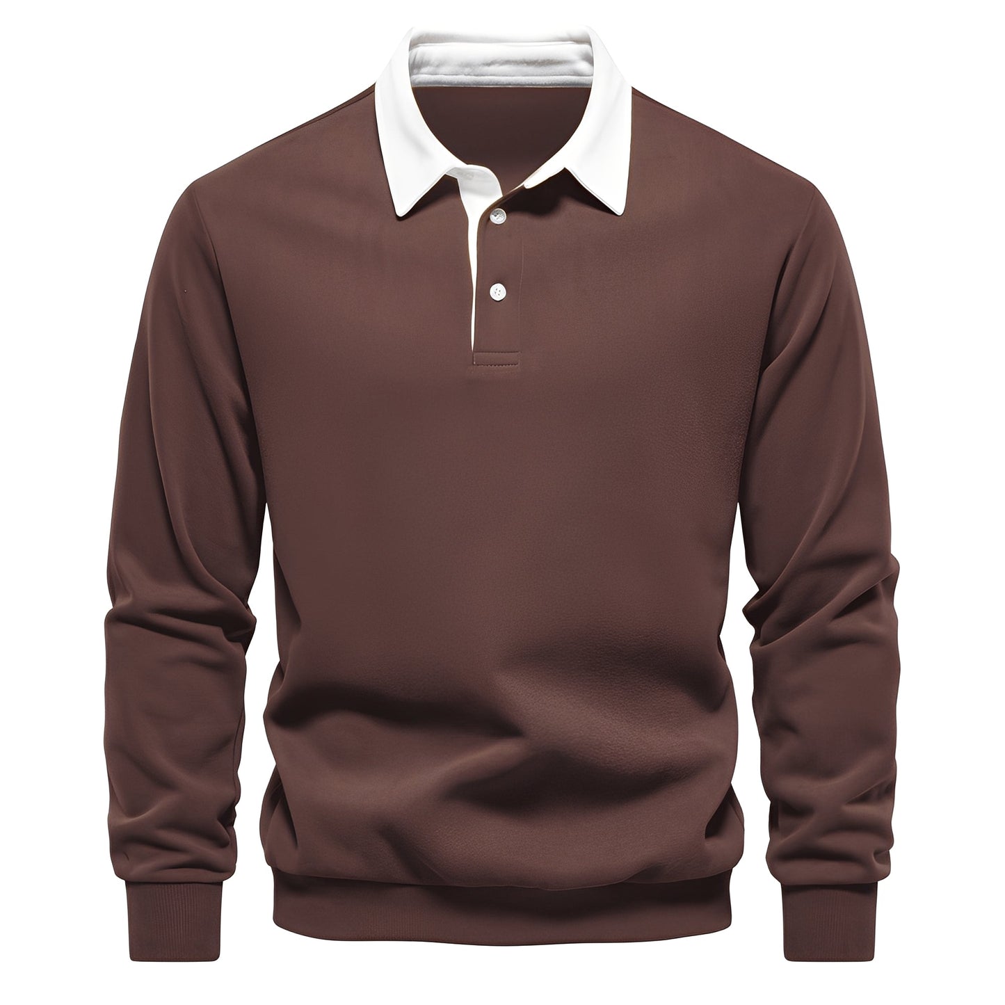 Langarm-Poloshirt für Herren mit Umlegekragen