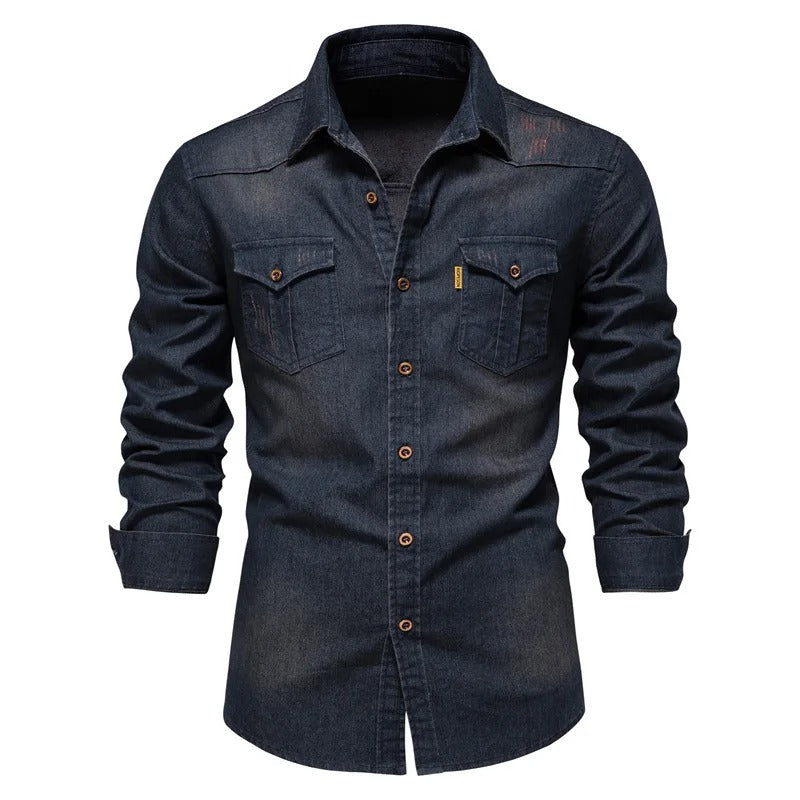 Jeanshemd für Herren im Western-Stil