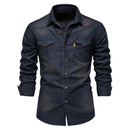 Jeanshemd für Herren im Western-Stil