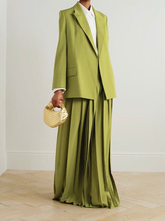 Women's Blazer with Floral Embroidery and Streamer Details