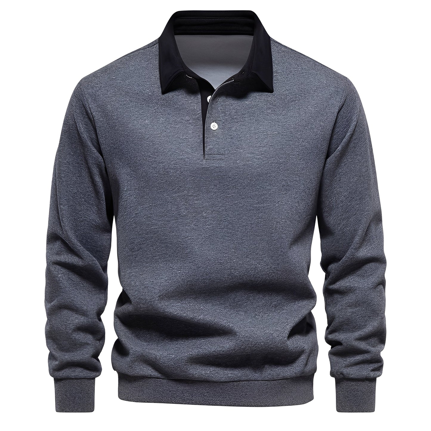 Langarm-Poloshirt für Herren mit Umlegekragen