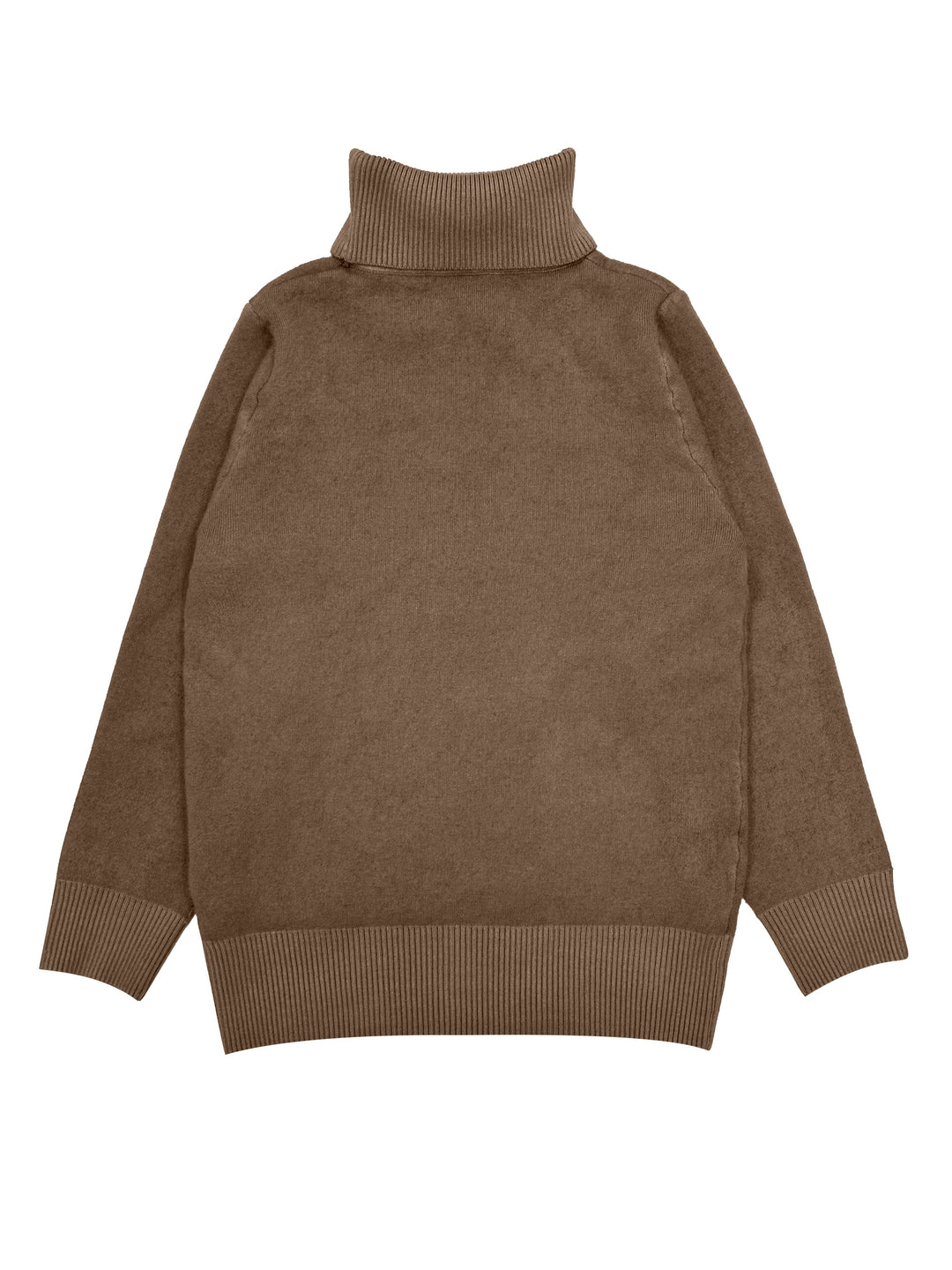 Women's solid-color turtleneck sweater