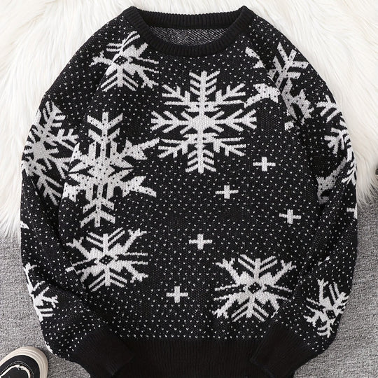 Christmas sweater with snowflake pattern for men