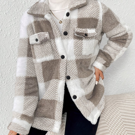 Stylish checked jacket for women